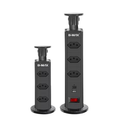 Imagem de Torre Tomada de Embutir Retrátil 20A com USB e Tipo C Segurança e Praticidade