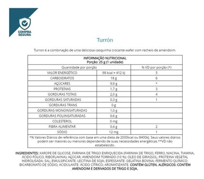 Imagem de Torrone Turron Y Mani Arcor 25g - Caixa Com 50 Unidades