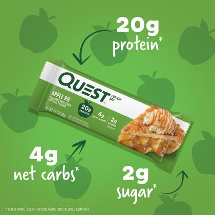 Imagem de Torta de maçã Protein Bar Quest Nutrition 20g de proteína 12 unidades