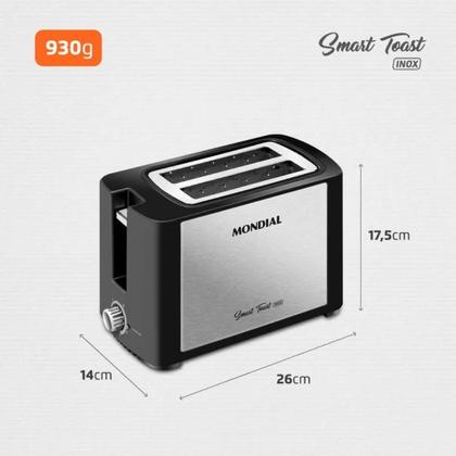 Imagem de Tostador de Pães Smart Toast Mondial 800W - T-13 127V