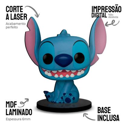 Imagem de Totem Médio Boneco Lilo & Stitch 14cm + Base