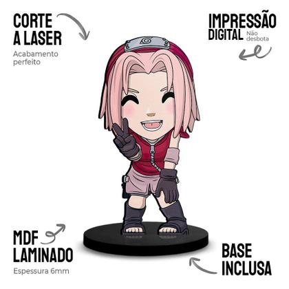 Imagem de Totem Médio Boneco Naruto Sakura Haruno 14cm + Base