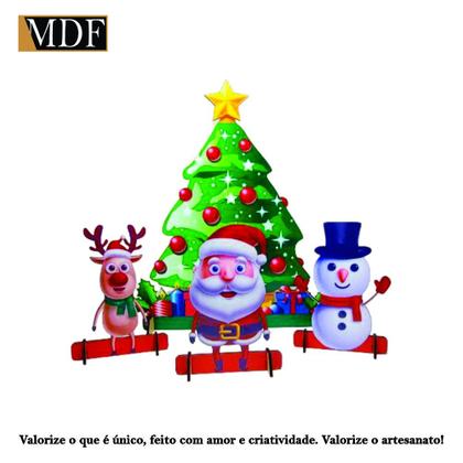 Imagem de Totens de Mesa Decoração Natal Kit com 4 Displays Mdf Adesivado
