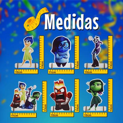 Imagem de Totens de Mesa Emoções Kit com 6 Displays Aniversário Mdf Adesivado