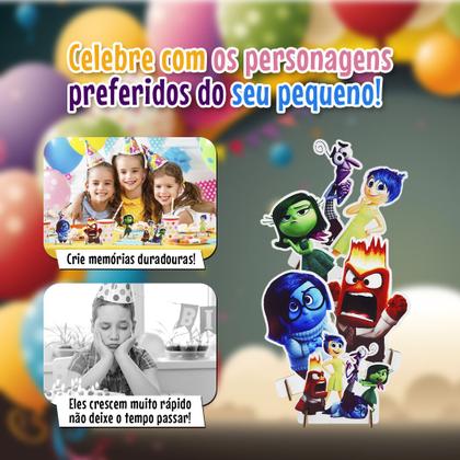 Imagem de Totens de Mesa Emoções Kit com 6 Displays Aniversário Mdf Adesivado