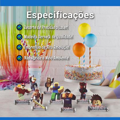 Imagem de Totens de Mesa Jogo Infantil Kit com 8 Displays Aniversário Mdf Adesivado