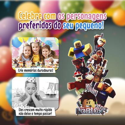 Imagem de Totens de Mesa Jogo Infantil Kit com 8 Displays Aniversário Mdf Adesivado