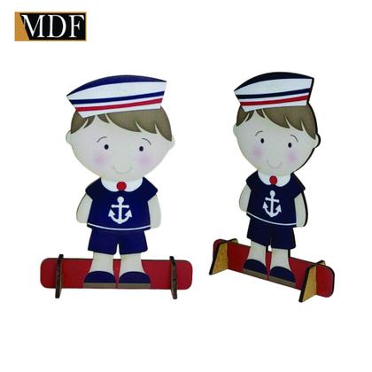 Imagem de Totens de Mesa Marinheiro Kit com 5 Displays Aniversário Mdf Adesivado