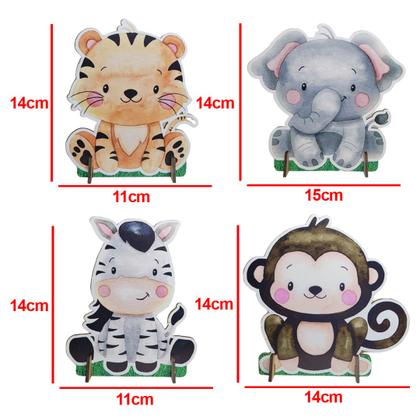Imagem de Totens de Mesa Safari Kit com 8 Displays Aniversário Mdf Adesivado