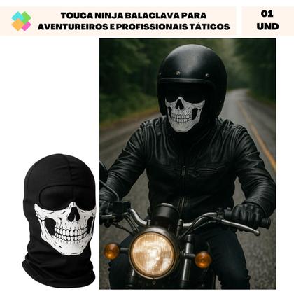 Imagem de Touca Balaclava Ninja Proteçao UV50+ Térmica Motoqueiro (Esqueleto/ Caveira)