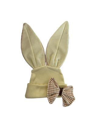 Imagem de Touca Bebê Pascoa Menina com Laço da Cor das orelhas