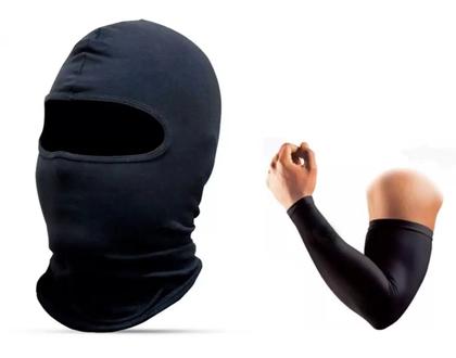 Imagem de Touca Capuz Balaclava Toca Ninja + Manguito Proteção Frio