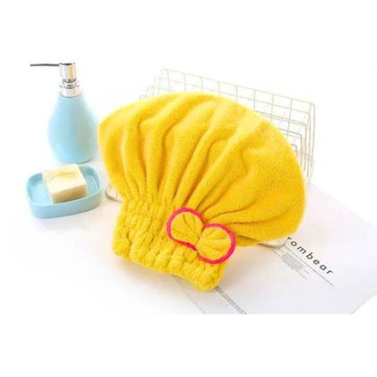 Imagem de Touca de Banho Mágica para Secar Cabelo Microfibra Secagem Rápida