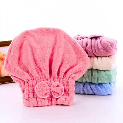 Imagem de Touca de Banho Mágica para Secar Cabelo Microfibra Secagem Rápida