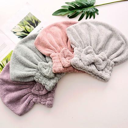 Imagem de Touca de Banho Mágica para Secar Cabelo Microfibra Secagem Rápida