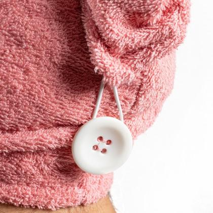 Imagem de Touca de Banho Seca Cabelo Atoalhada Avulsa 100 algodão Absorve AntiFrizz Confortável 