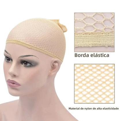 Imagem de Touca De Cabelo Em Malha Elástica Esticável De Nylon Para Mulheres, Rede De Cabelo Para Tranças Da