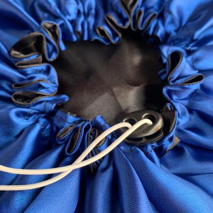 Imagem de Touca de Cetim Dupla face Ajustável Antifrizz TAMANHO M - COR AZUL