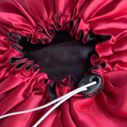 Imagem de Touca de Cetim Dupla face Ajustável Antifrizz TAMANHO XG - COR PINK