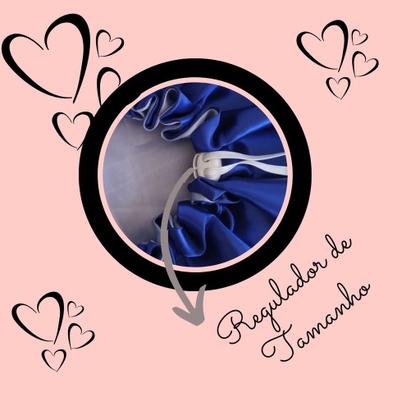 Imagem de Touca de Cetim Dupla Face Ajustável Antifrizz + Xuxinha