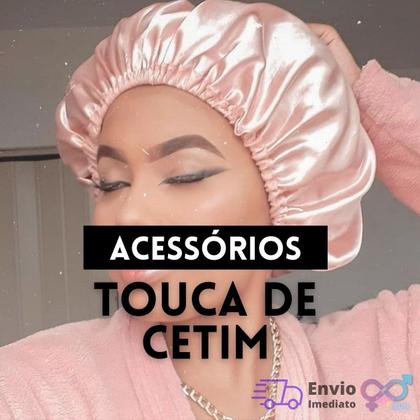 Imagem de Touca de Cetim Dupla Face Cabelos Volumosos Anti Frizz Cores Sortidas