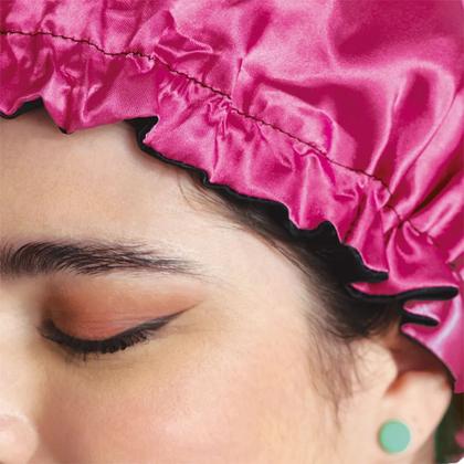 Imagem de Touca de Cetim Dupla Face Cabelos Volumosos Anti Frizz Cores Sortidas