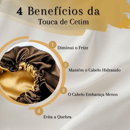 Imagem de Touca de Cetim Dupla-Face Color Anti-Friss Poli