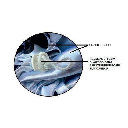 Imagem de Touca De Cetim Dupla Face Com Regulador Ajustável Vermelho