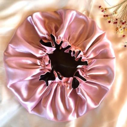 Imagem de Touca de cetim dupla face com regulagem cores variadas - CosmétIKA