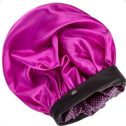 Imagem de Touca De Cetim Proart Wonder Curly Grande Roxa e Preta Tc02b