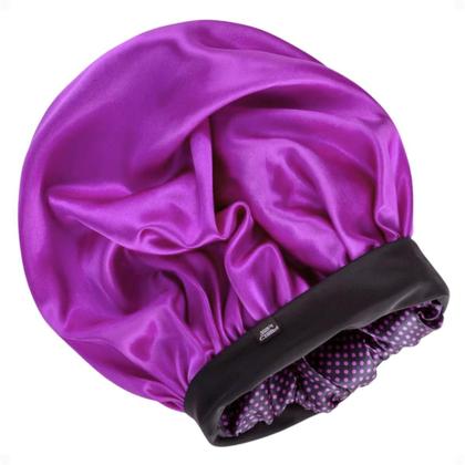 Imagem de Touca De Cetim Proart Wonder Curly Grande Roxa e Preta Tc02b