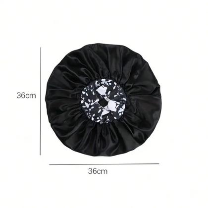 Imagem de Touca De Dormir Feminina Em Cetim De Alta Densidade, Respirável, Com Elástico Largo E Tecido Macio