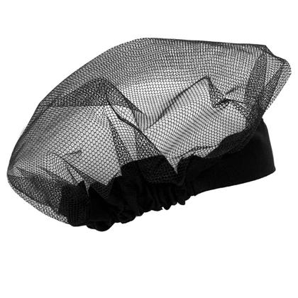 Imagem de Touca De Filó Para Cozinheiro Cozinha Higiênica Com Renda, Faixa Frontal e Elástico Traseiro 01 Peça