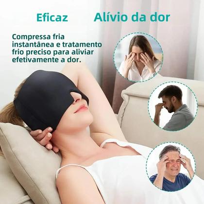 Imagem de Touca de Gel para Enxaqueca - Terapia Quente e Fria para Alivio da Dor