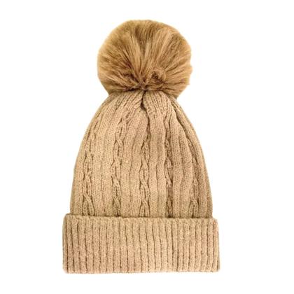 Imagem de Touca De Lã Gorro Adulto Inverno Frio Com Pompom Forrada