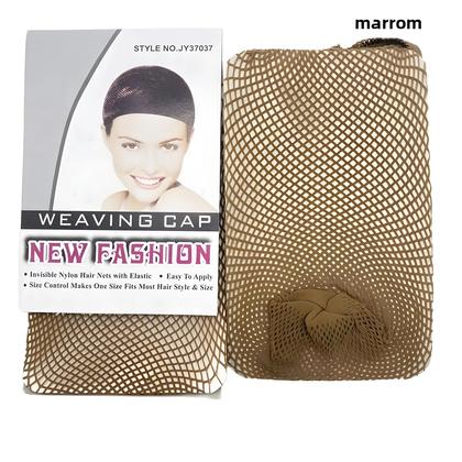 Imagem de Touca De Malha Elástica Preta Esticável 4 Peças Rede De Cabelo Para Peruca