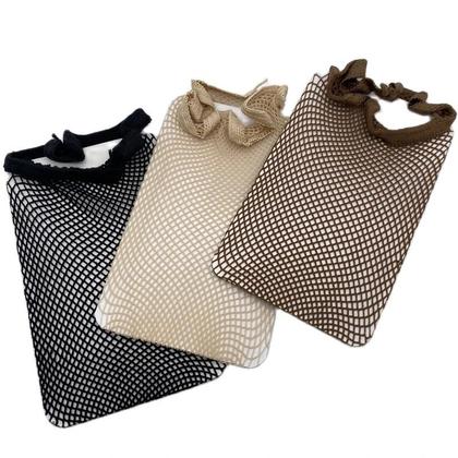 Imagem de Touca De Malha Elástica Preta Esticável 4 Peças Rede De Cabelo Para Peruca