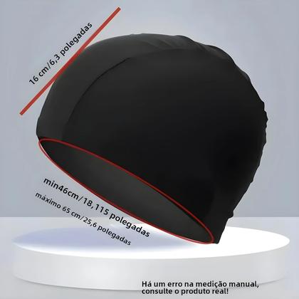 Imagem de Touca De Natação Unissex Impermeável De Nylon Com Proteção Elástica Para Ouvidos Para Treinamento De