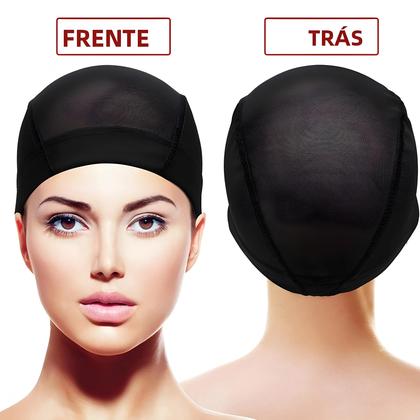 Imagem de Touca De Peruca Em Malha Respirável Preta 2 Peças Redes Elásticas Para Cabelo Turbante Para Mulheres