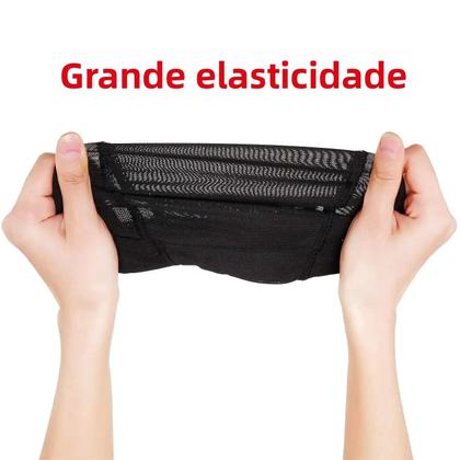 Imagem de Touca De Peruca Em Malha Respirável Preta 2 Peças Redes Elásticas Para Cabelo Turbante Para Mulheres