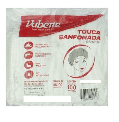 Imagem de Touca Descartável Polipropileno Sanfonada Uso Médico C/100 - Vabene