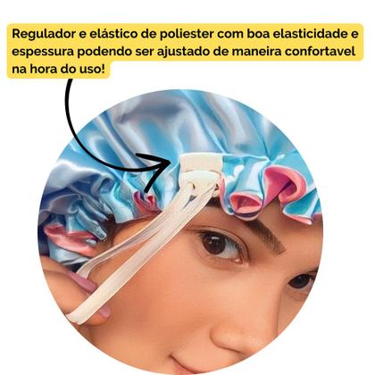 Imagem de Touca Difusora Secadora de Cetim Dupla Face Define Cachos