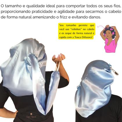 Imagem de Touca Difusora Secadora de Cetim Dupla Face Define Cachos