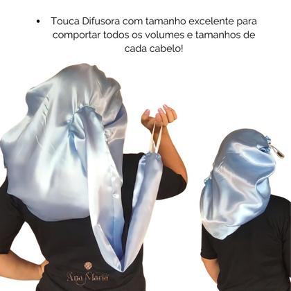 Imagem de Touca Difusora Secadora de Cetim Dupla Face Define Cachos