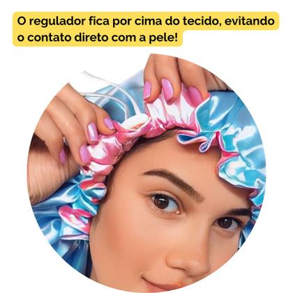 Imagem de Touca Difusora Secadora de Cetim Dupla Face Define Cachos
