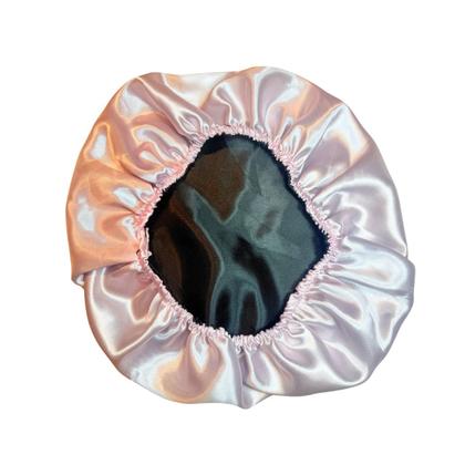 Imagem de Touca Dupla Face De Cetim Anti Frizz Preta E Champagne