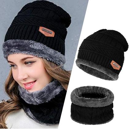 Imagem de Touca E Gola Balaclava Cachecol Proteção Contra Frio Intenso