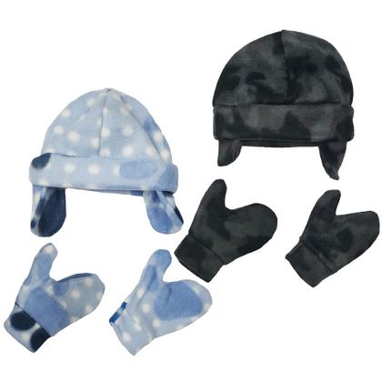 Imagem de Touca E Luva Bebê Em Plush Modelo Chaves Enxoval Quentinho