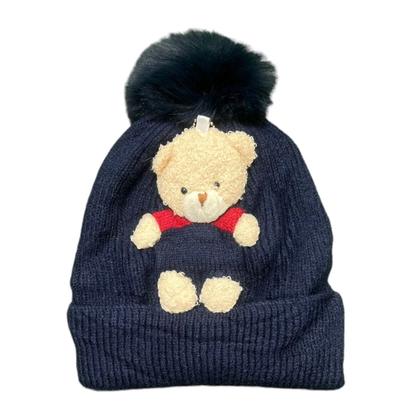 Imagem de Touca Gorro Capuz De Lã C/Pompom Menina e Menino