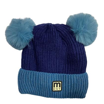 Imagem de Touca Gorro Capuz De Lã C/pompom Pelúcia Cores Liso
